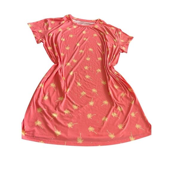 JOYSPUN PALM Print dress tee size XL - Picture 1 of 8
